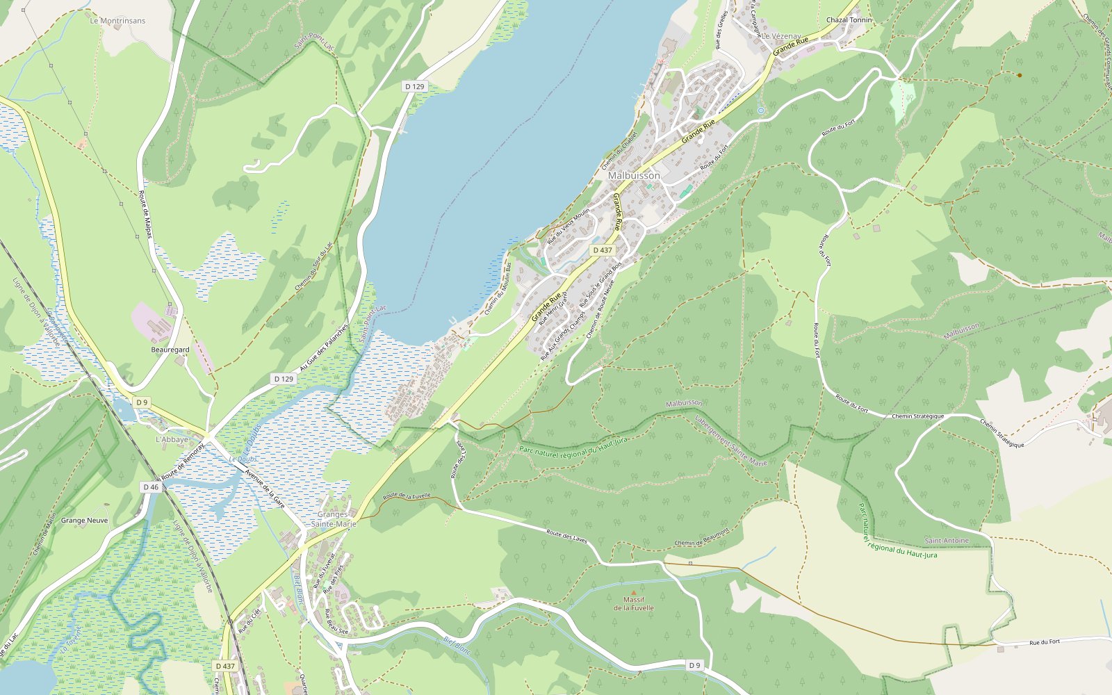 Map of Malbuisson, France, with the location of 22 Rue aux Grands-Champs